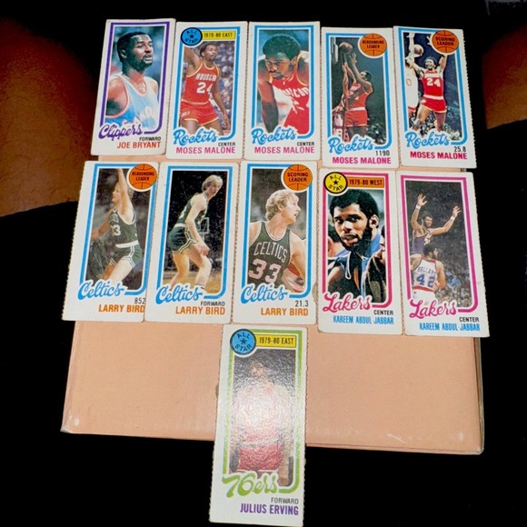 Lot‎ Of 11 Separated 1980-81 Topps3 Bird RCs Kareem Erving Malone Bryant